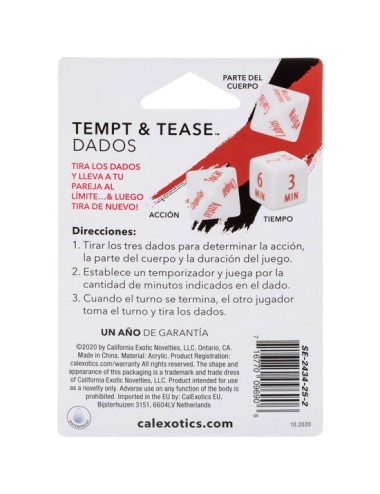 TEMPT & TEASE DADOS - ESPAÑOL